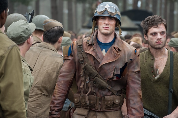 Captain America and Bucky Barnes in uniform
