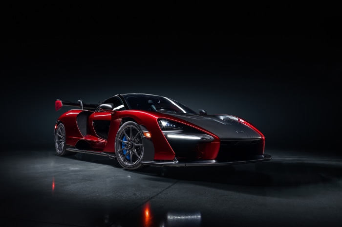 Red McLaren Senna sports car