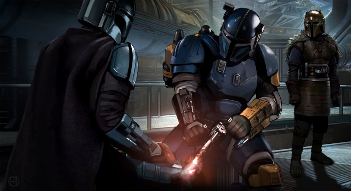 Mandalorians with Darksaber in The Book of Boba Fett
