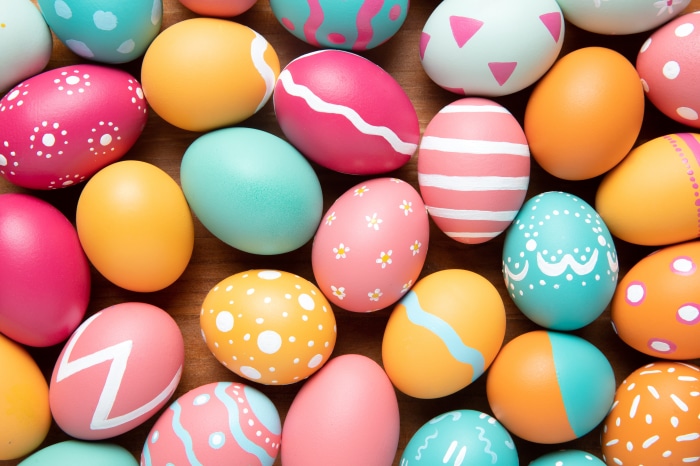 Colorful Easter Eggs with Various Patterns