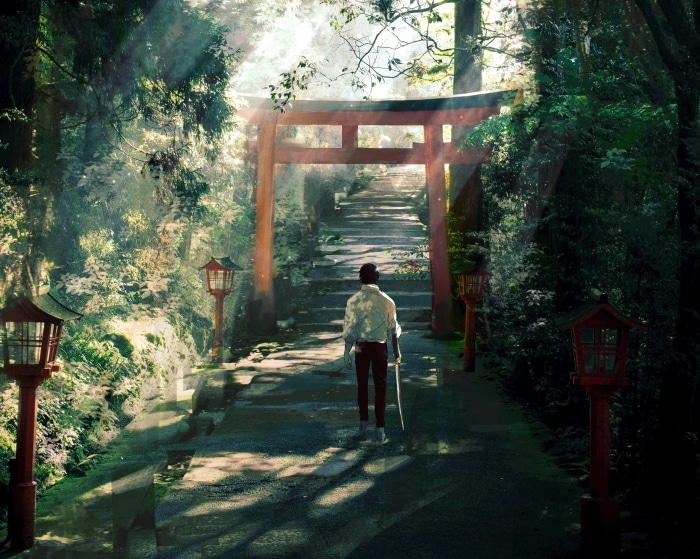 Yuta Okkotsu from Jujutsu Kaisen 0 in a forest