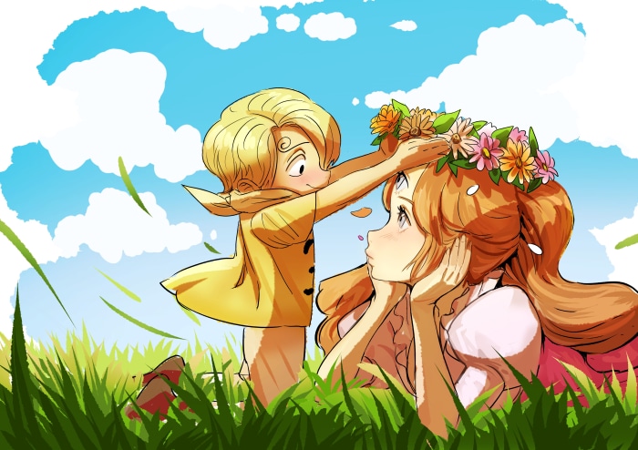 Sanji and Charlotte Pudding from One Piece