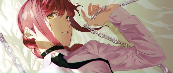 Makima from Chainsaw Man with chains