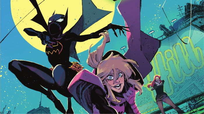 Batgirl and friends in Gotham City