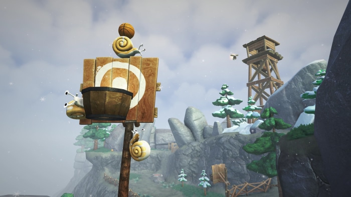 Snails with basketball and target in Bugsnax