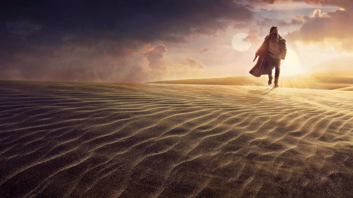 Obi-Wan Kenobi from Star Wars in a desert