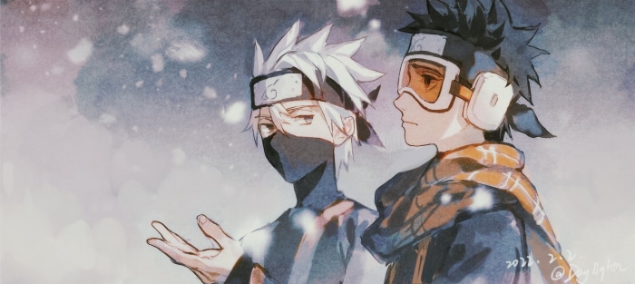 Kakashi Hatake and Obito Uchiha from Naruto