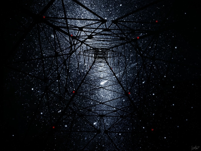 Abstract Structure in Starry Sky 4K