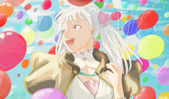 Noelle Silva from Black Clover with balloons