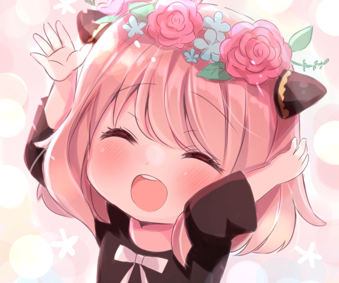 Anya Forger from Spy X Family with Flower Crown