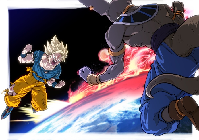 Goku vs. Beerus from Dragon Ball Super