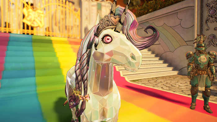 Unicorn and knight in Tiny Tina's Wonderlands