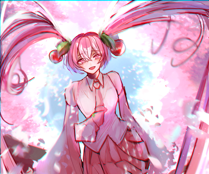 Hatsune Miku with cherry twin tails