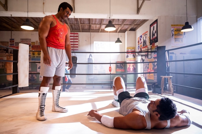 Young Rock boxing match