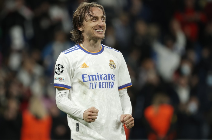 Luka Modrić in Real Madrid Champions League jersey