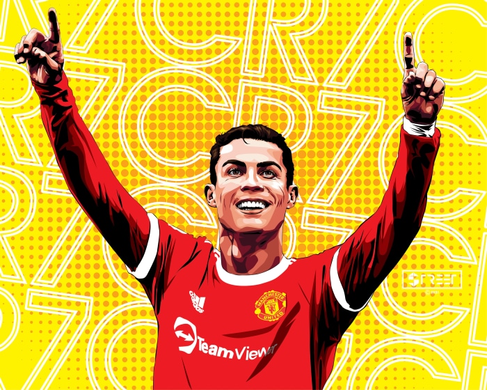 Cristiano Ronaldo in Manchester United Jersey