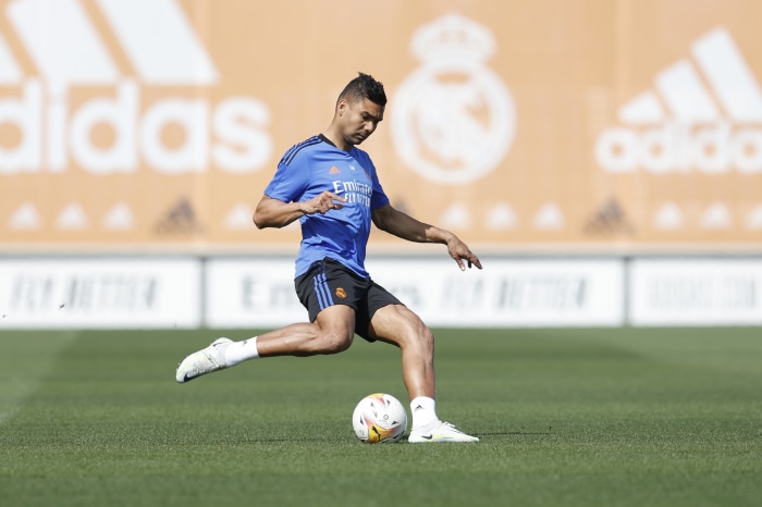 Casemiro of Real Madrid training