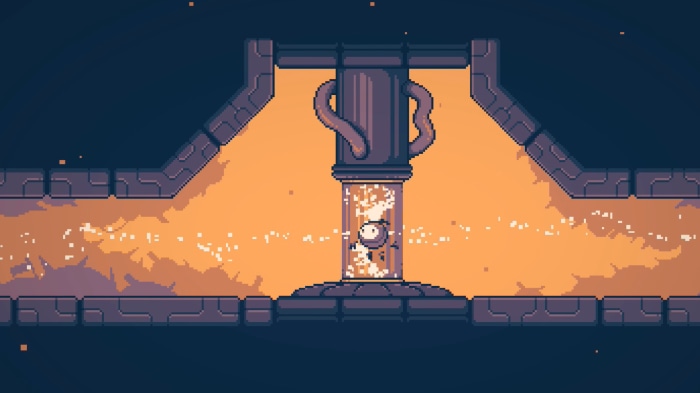 Robot in a tube with tentacles