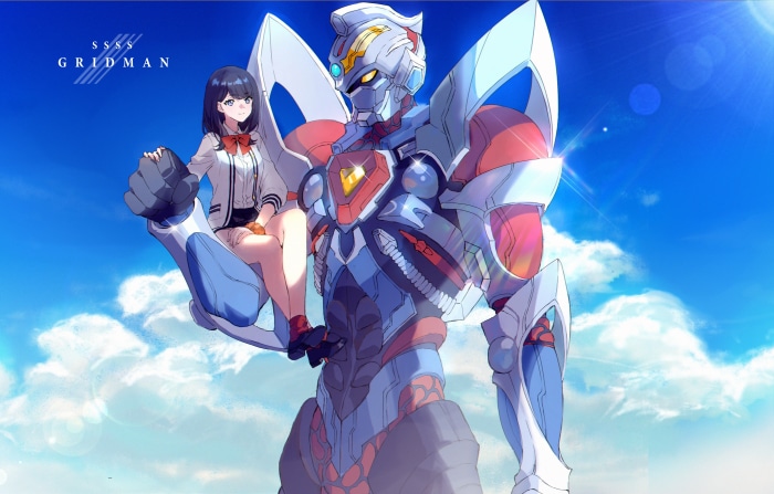 Rikka Takarada and Gridman from SSSS.Gridman