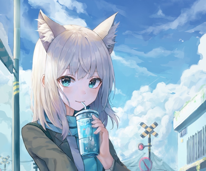 Shiroko Sunaookami from Blue Archive in 4K