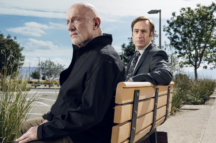 Mike Ehrmantraut and Saul Goodman from Better Call Saul