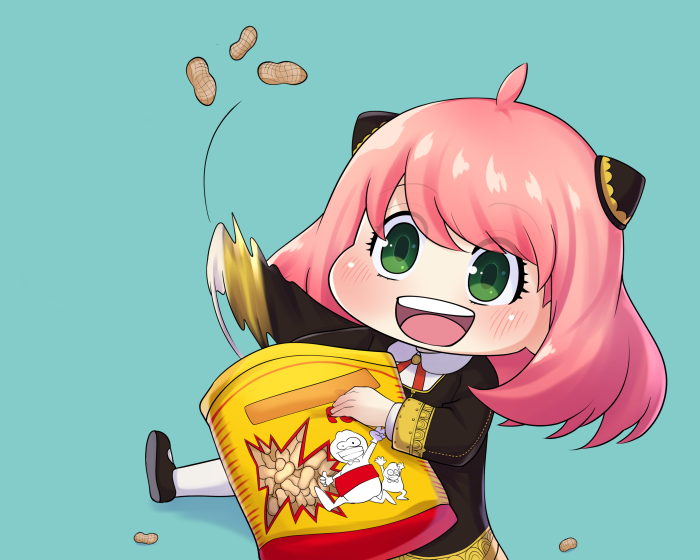 Anya Forger from Spy X Family throwing peanuts
