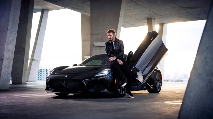 David Beckham with Maserati MC20