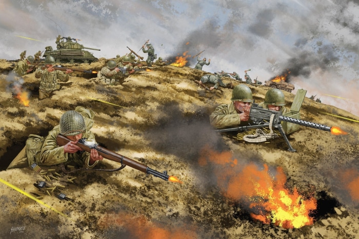 World War II soldiers in combat