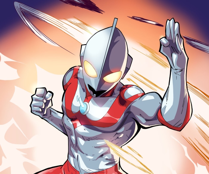 Ultraman in a Fighting Pose