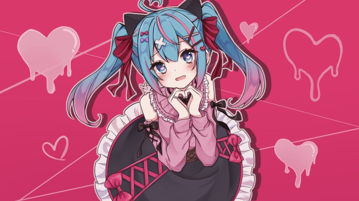 Hatsune Miku Vocaloid anime girl with blue hair