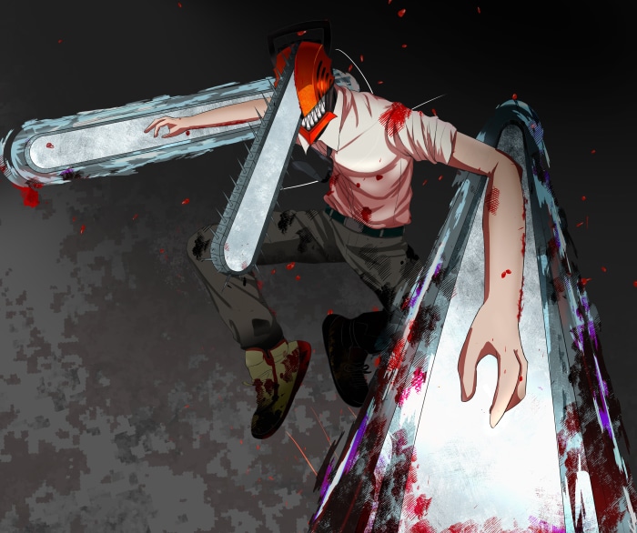 Denji from Chainsaw Man with Chainsaws