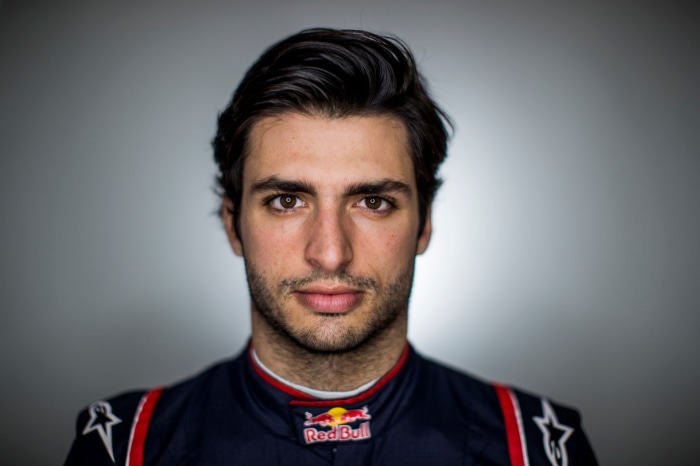 Carlos Sainz Jr. in Red Bull racing suit