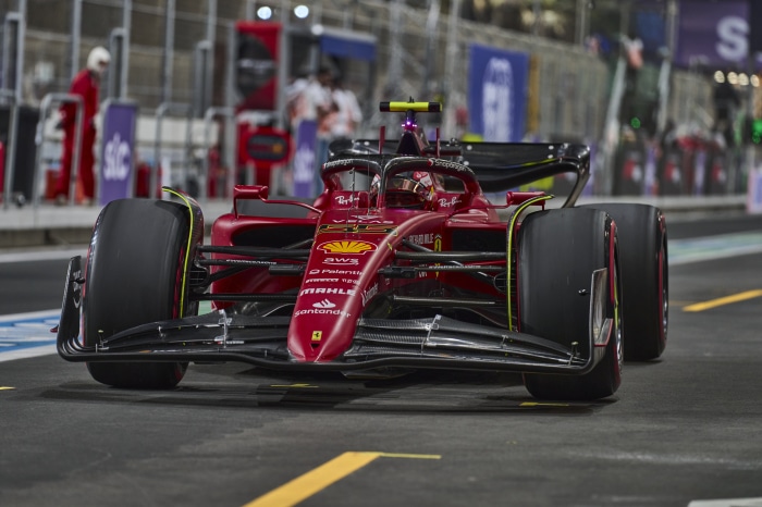Carlos Sainz Jr. in Ferrari F1 car