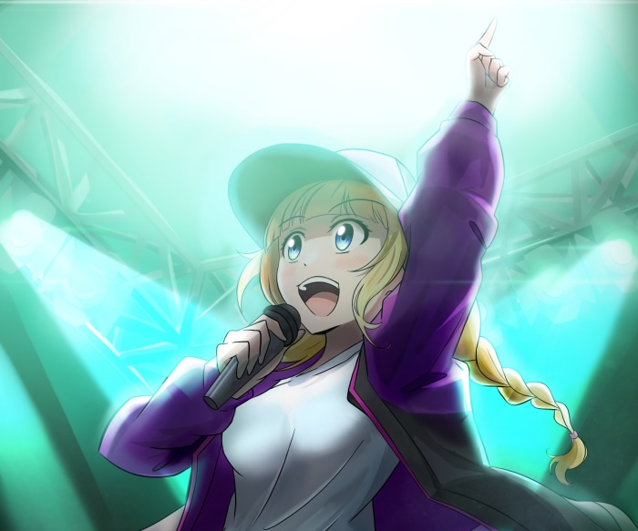 Eiko Tsukimi from Ya Boy Kongming! performing