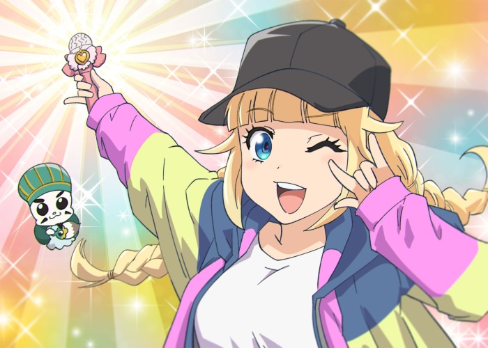 Eiko Tsukimi from Ya Boy Kongming! with a microphone
