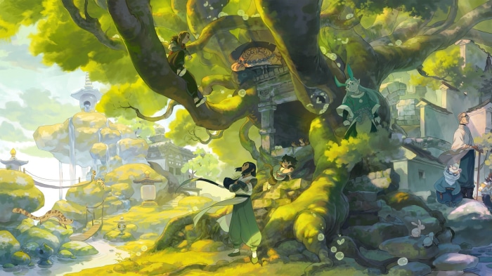 The Legend of Hei characters in a fantasy forest