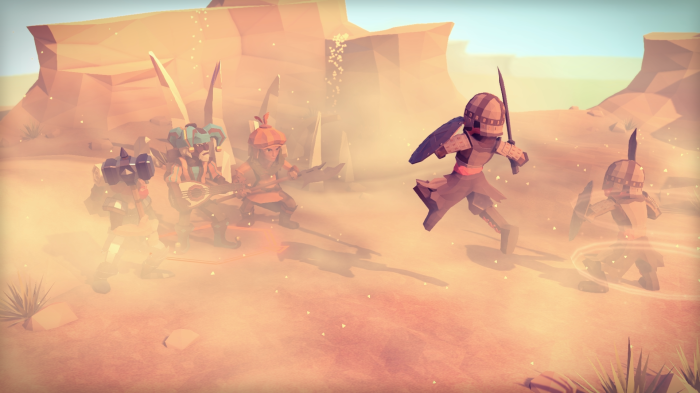 For The King characters in desert battle