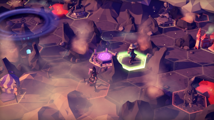 For The King characters on hexagonal map