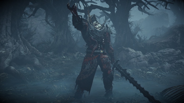 King Arthur: Knights Tale character in a dark forest