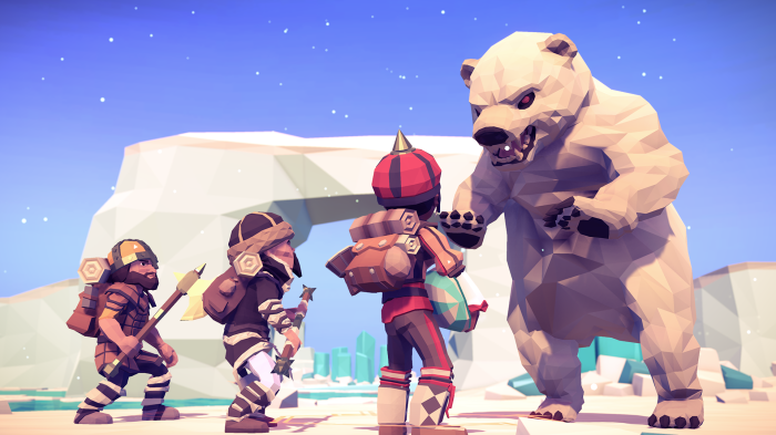For The King low poly characters and polar bear
