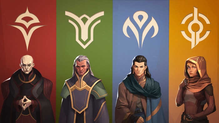 Dune: Spice Wars characters with faction symbols