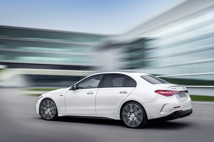 White Mercedes-AMG C 43 4K Sedan