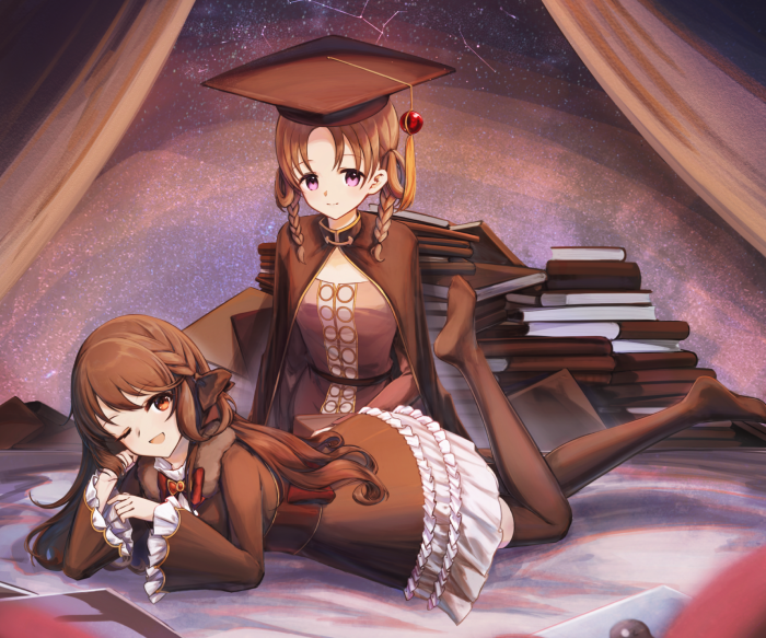 Touka Satomi and Nemu Hiiragi from Magia Record