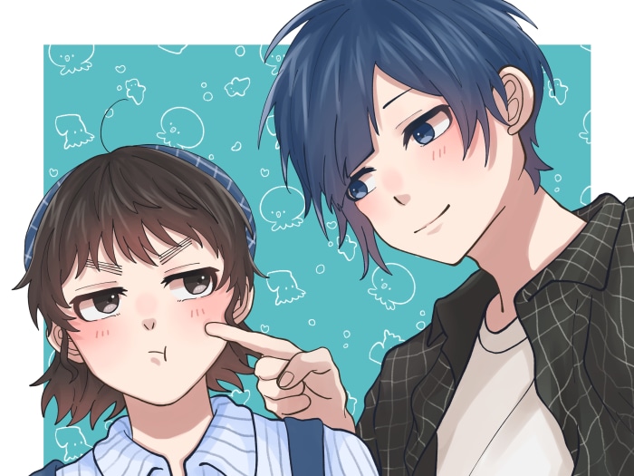 Hiyori Suzumi and Yujiro Someya from To Become A Real Heroine!