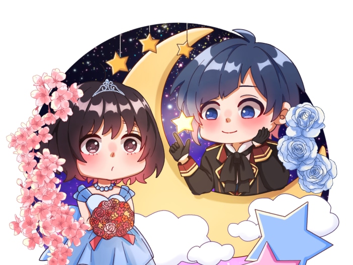 Hiyori Suzumi and Yujiro Someya from To Become A Real Heroine!
