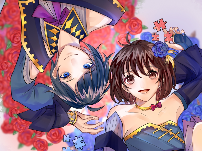 Hiyori Suzumi and Yujiro Someya from To Become A Real Heroine!