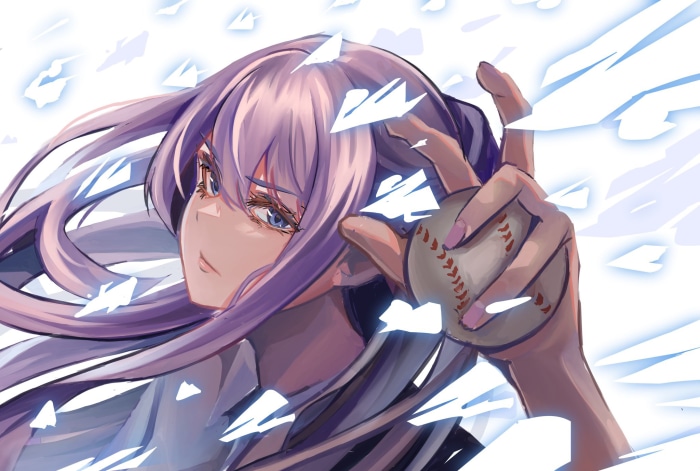 Shikimori from Shikimori's Not Just a Cutie holding a baseball