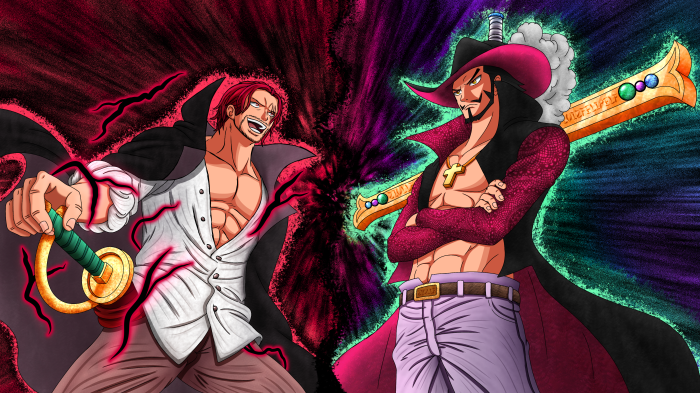 Shanks and Dracule Mihawk from One Piece