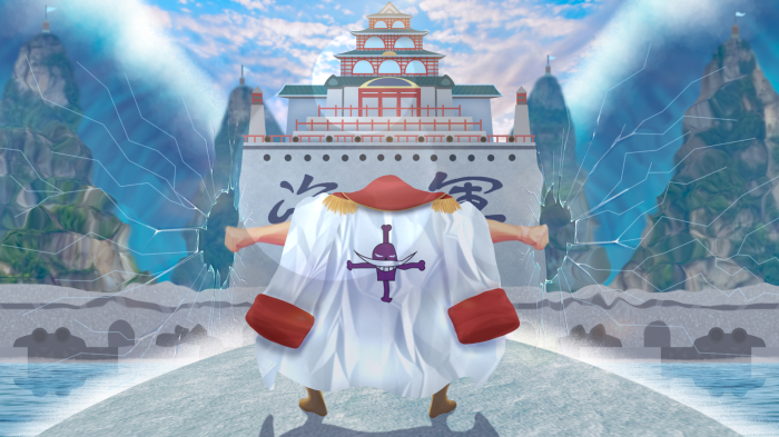 Whitebeard from One Piece in front of Marineford