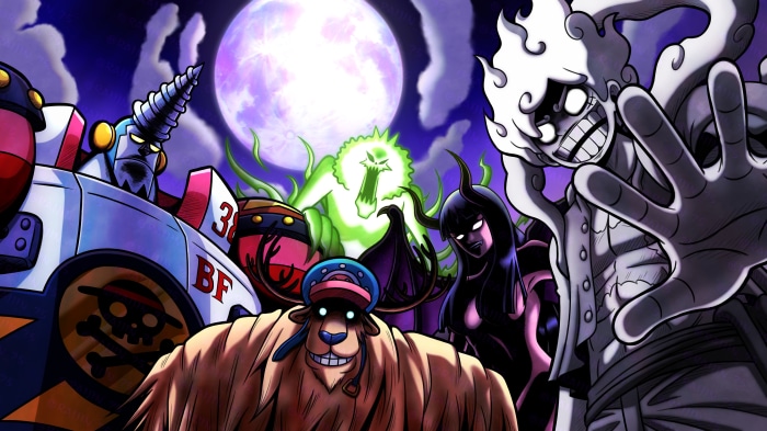 One Piece Gear 5 and Crew in Action